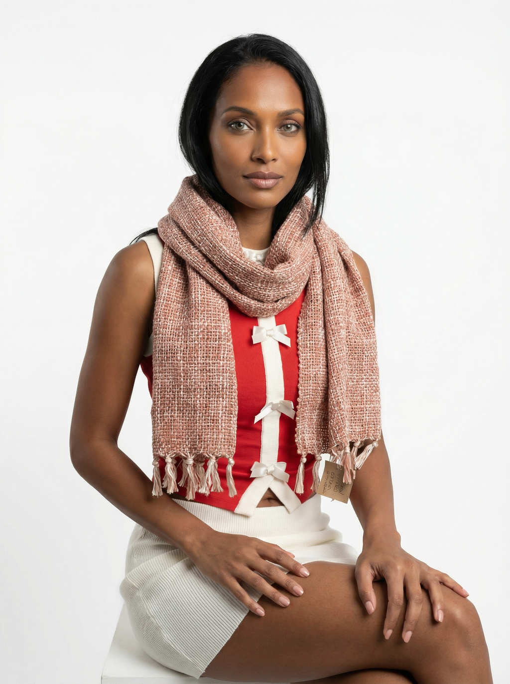 Hand-Made Linen and Silk Scarf