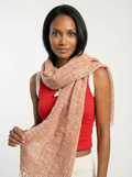 Hand-Made Linen and Silk Scarf Pink
