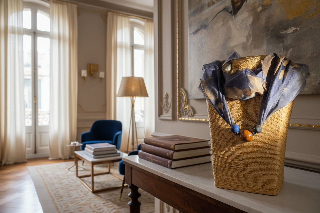 Ecological Print Silk Foulard