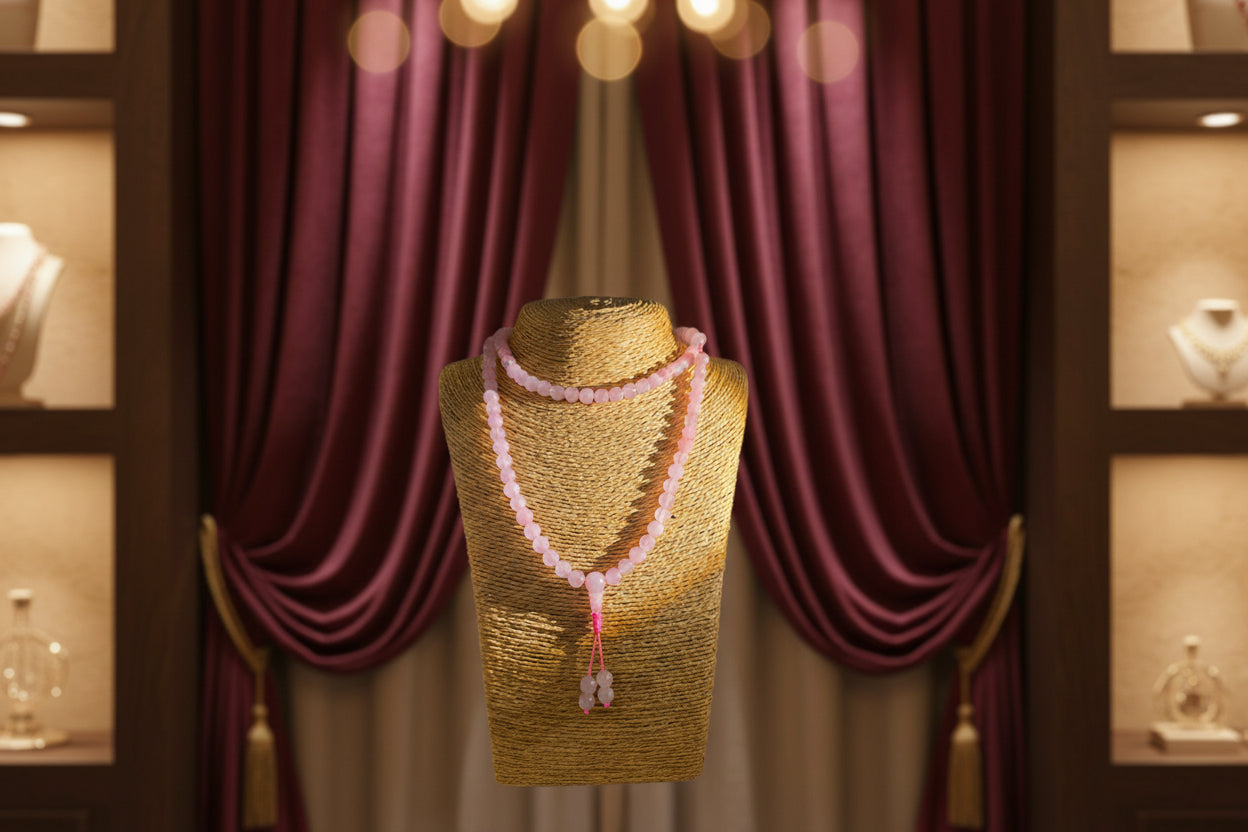 Necklace Mala Pink Quartz