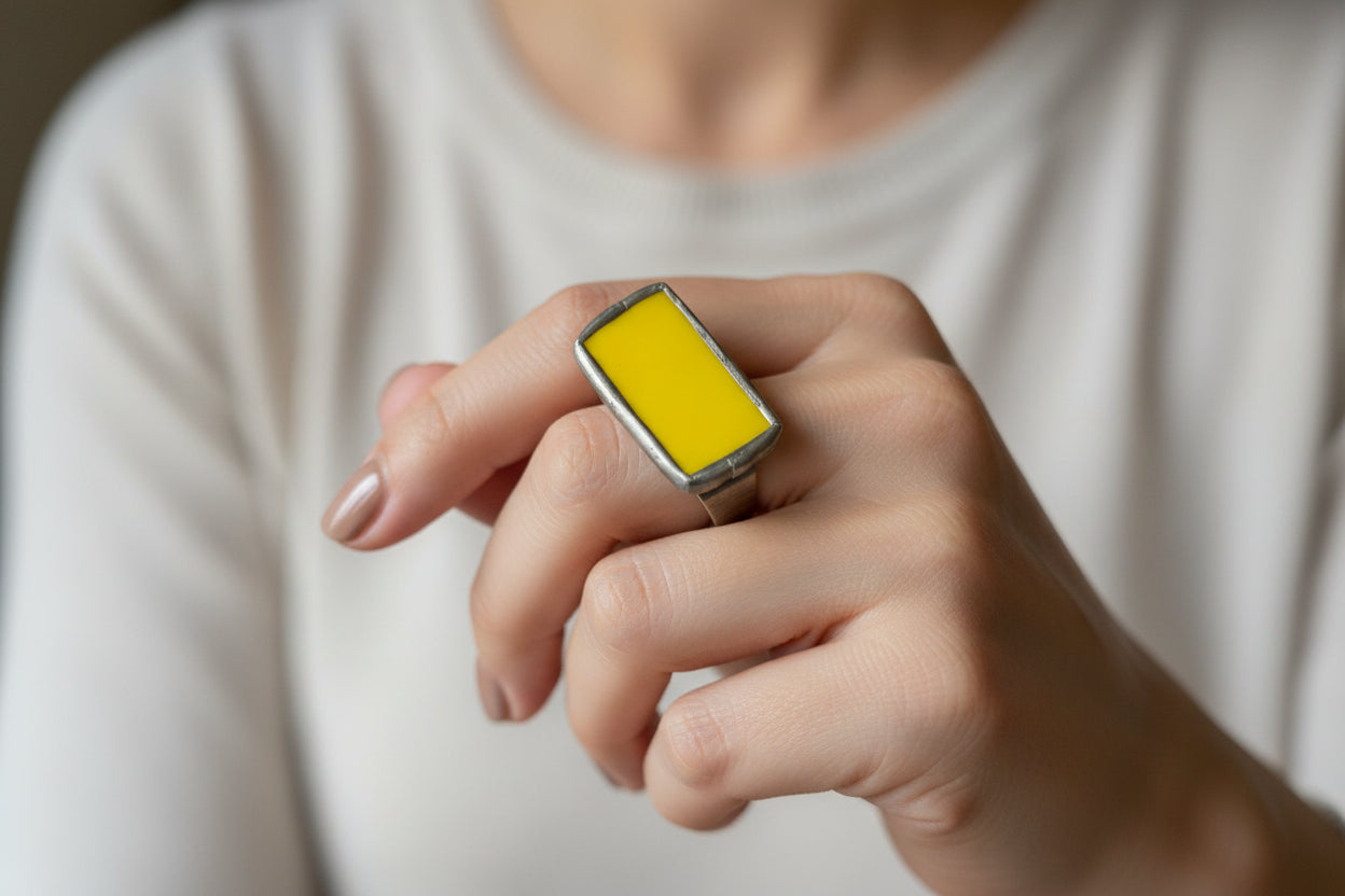 Murano's Glass Yellow Ring