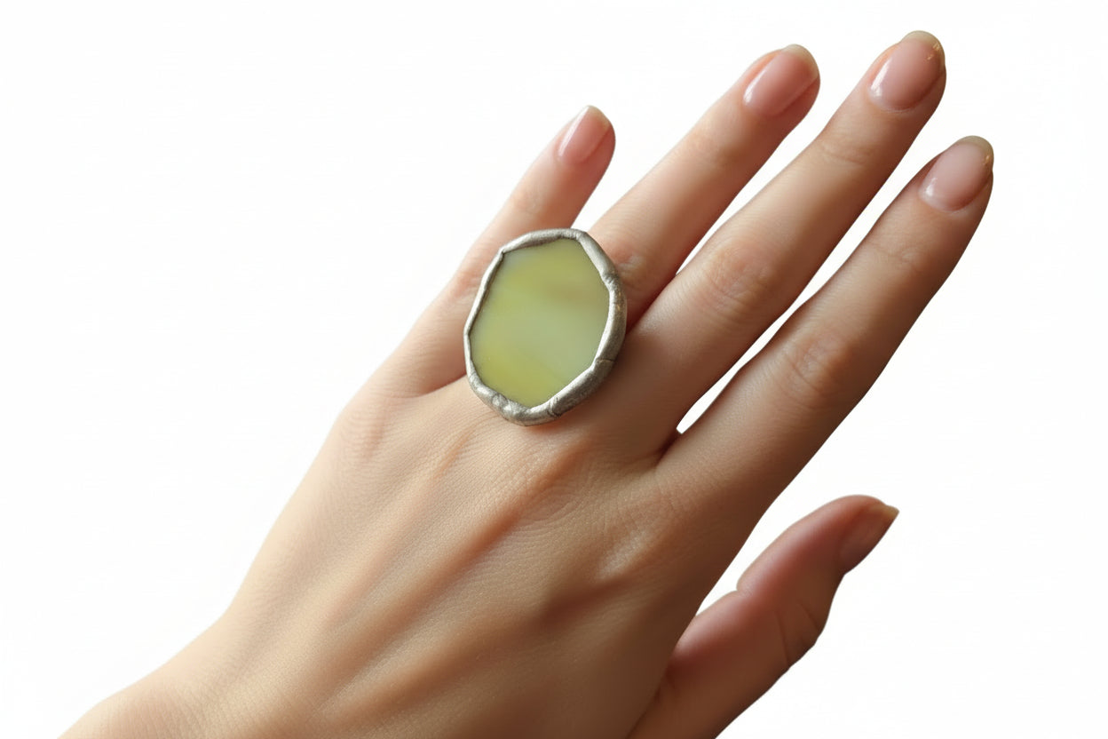 Murano's Glass Green Ring