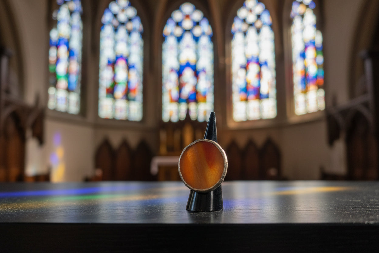 Murano's Recycled Glass Orange Ring